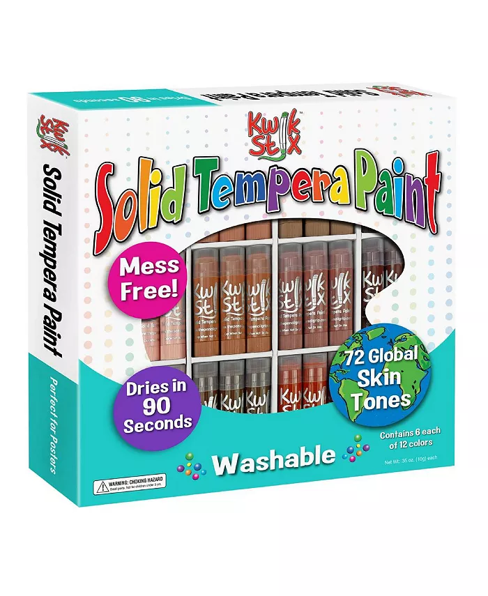 The Pencil Grip Kwik Stix Solid Tempera Paint Global Skin Tones - Set of 72 - Mycitystee
