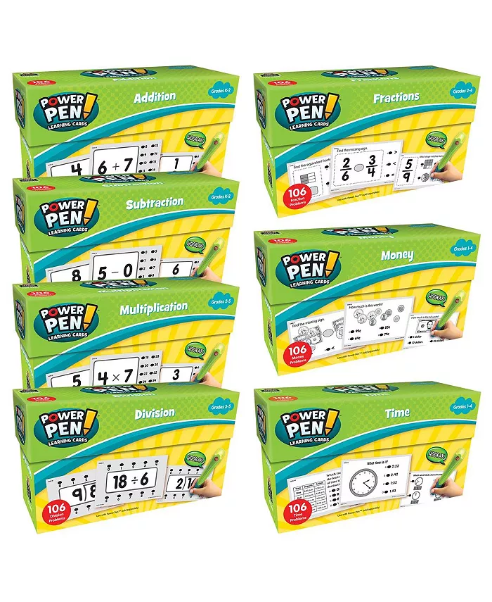 Kaplan Early Learning Teacher Created Resources Power Pen Learning Math Quiz Cards - Set of 7 - Mycitystee