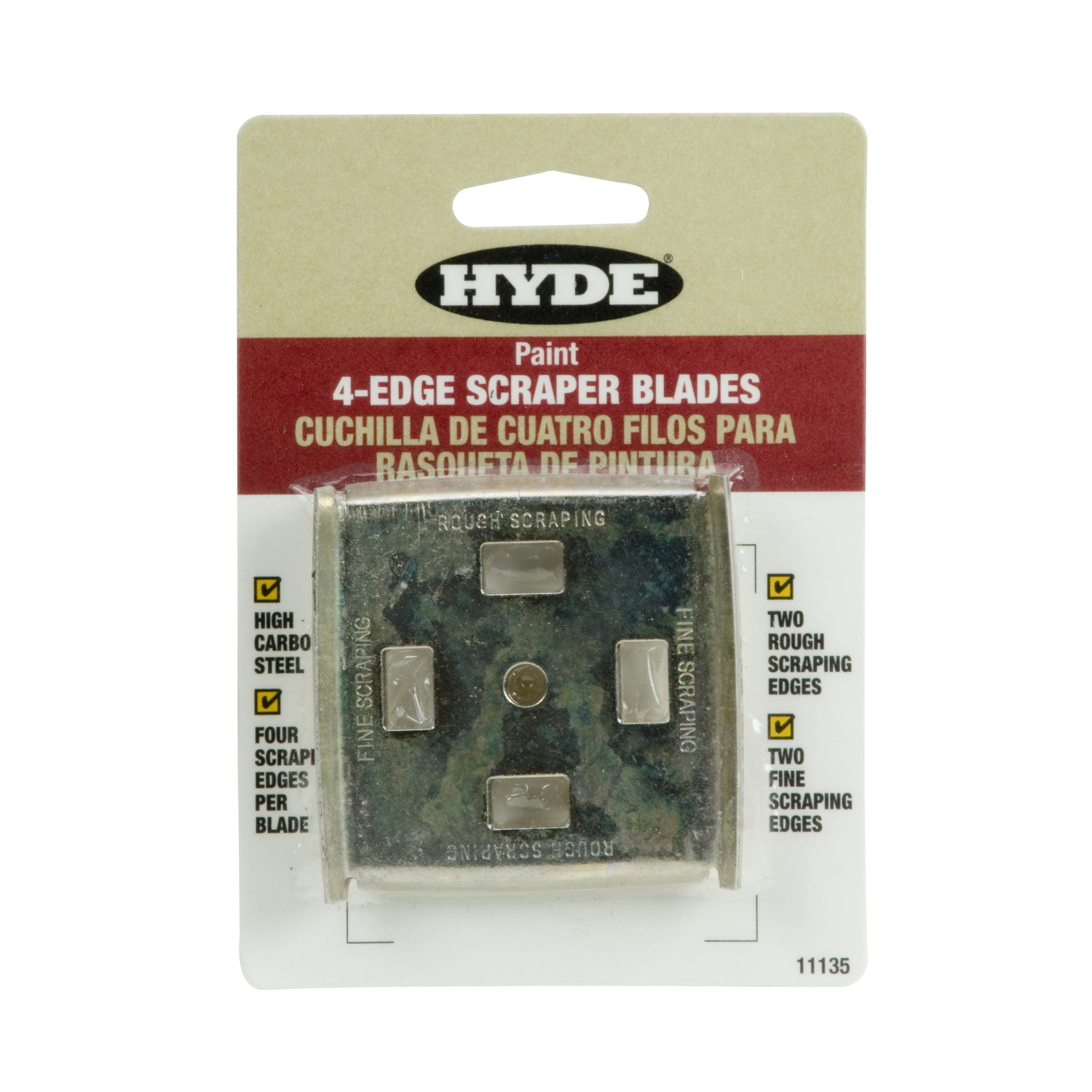 Hyde 2-1/2 in. W High Carbon Steel 4-Edge Scraper Blade - Mycitystee