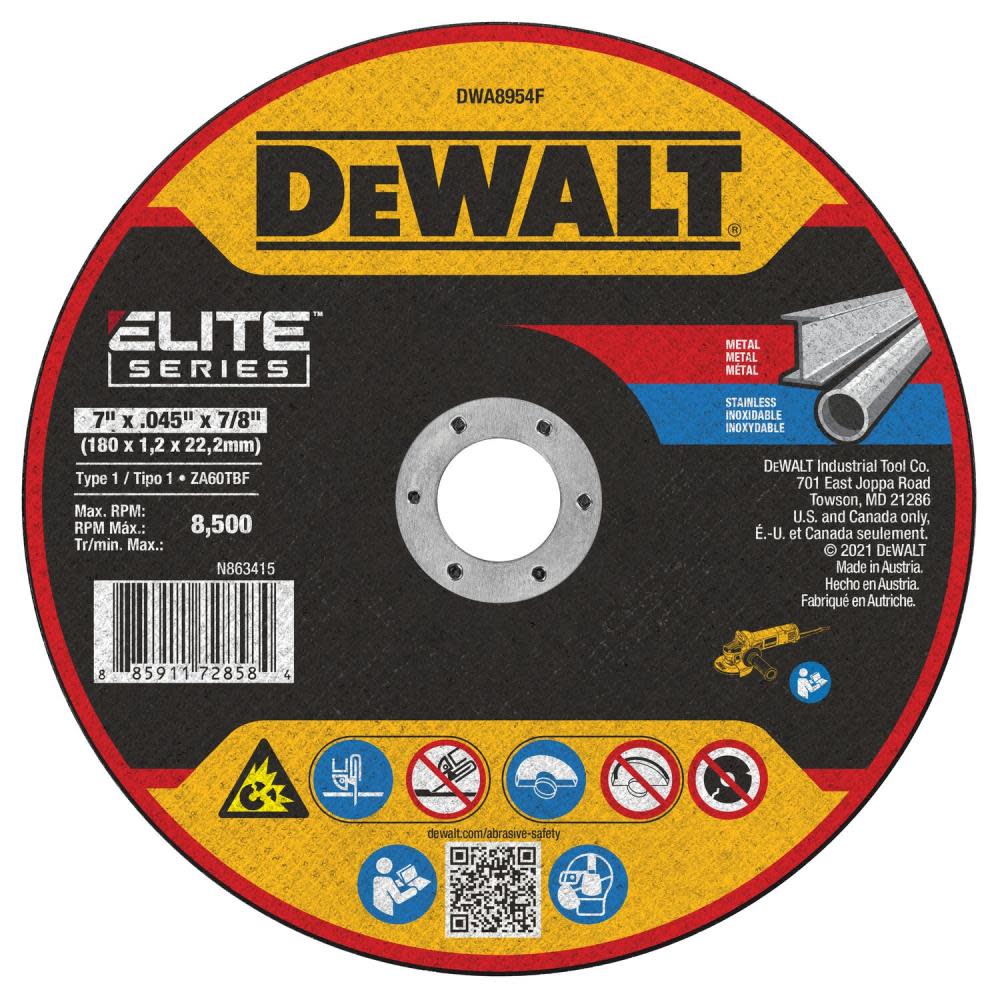 DEWALT Cutting Wheel 7 x .045 x 7/8 XP T1 DWA8954F from DEWALT - Mycitystee