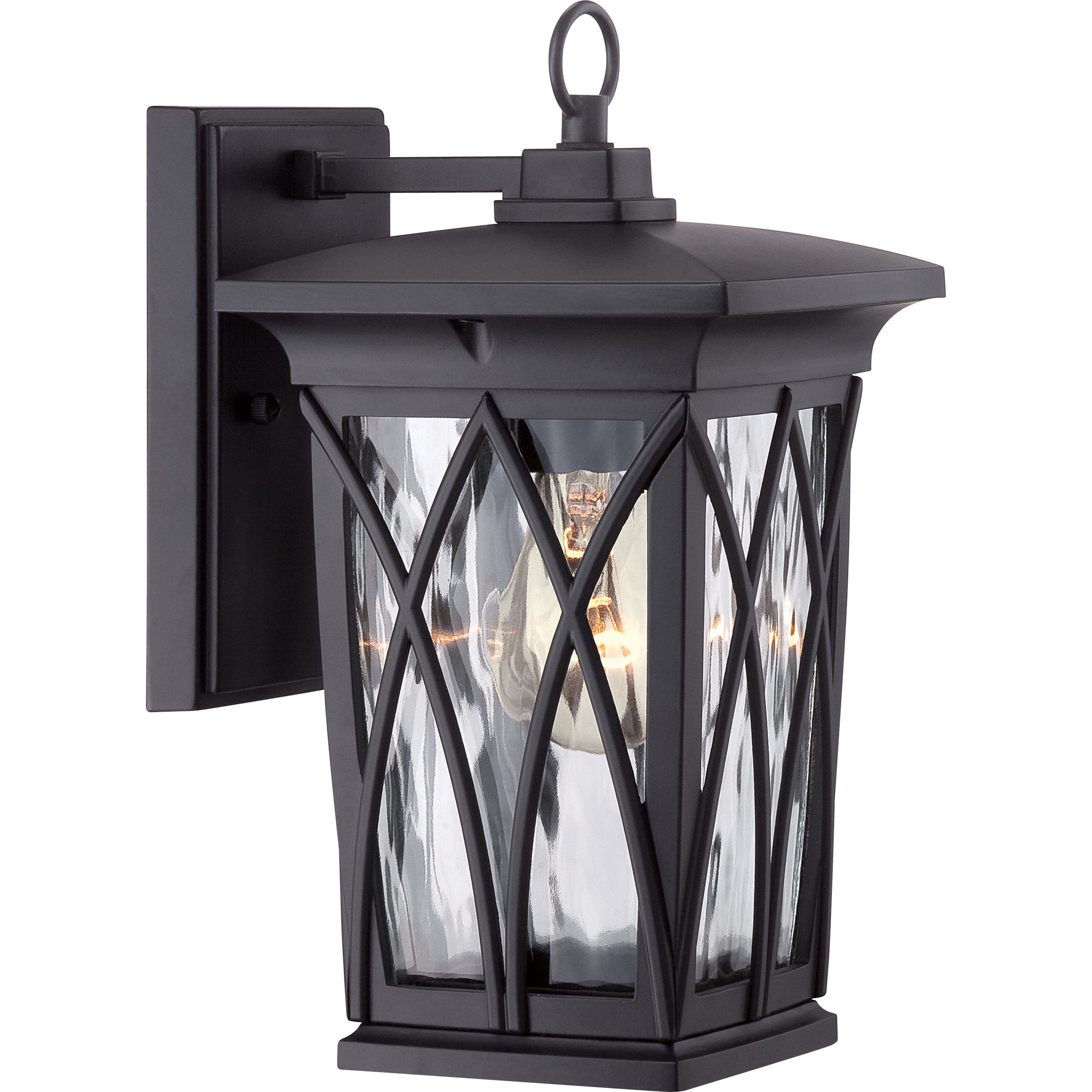 Quoizel Grover Mystic Black Small Wall Lantern - Mycitystee