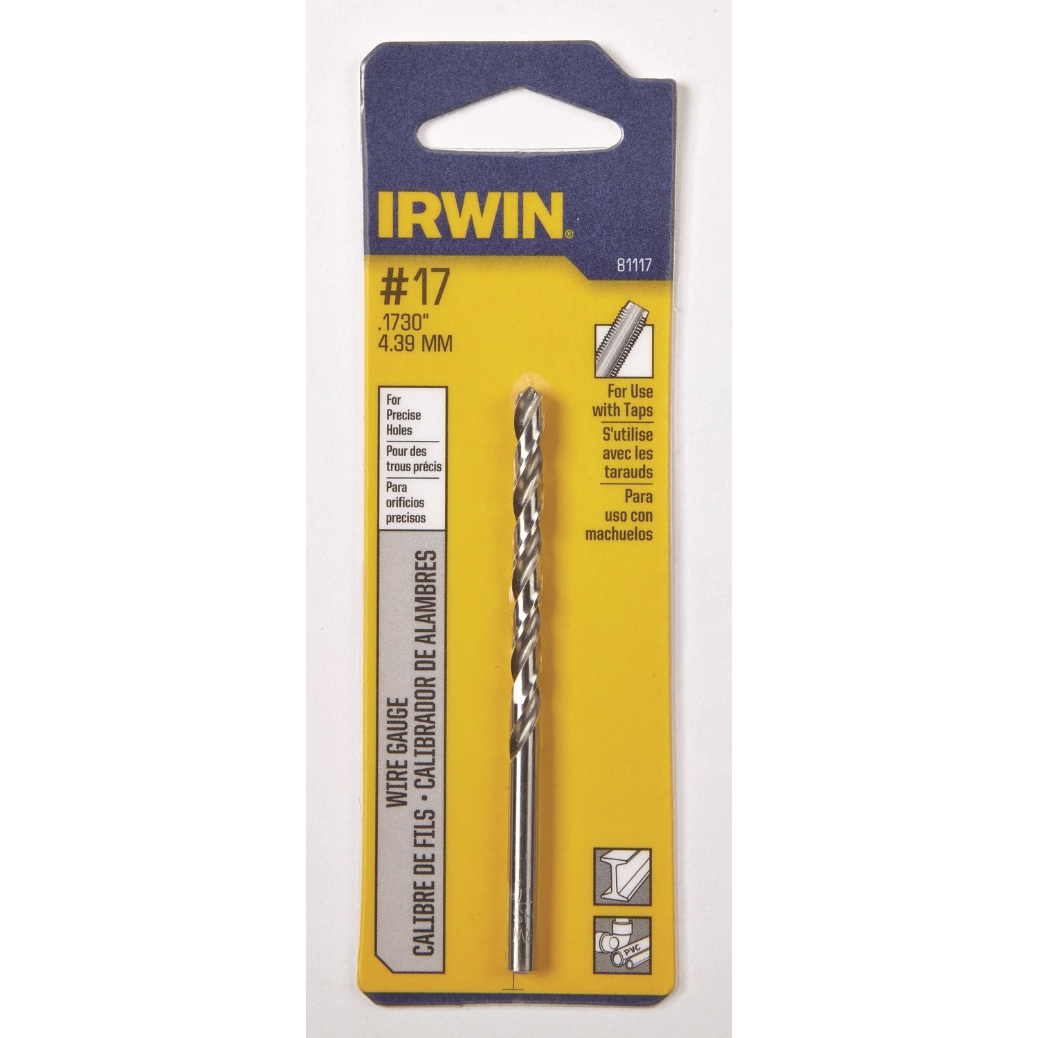 Irwin #17 X 3-3/8 in. L High Speed Steel Wire Gauge Bit 1 pc - Mycitystee