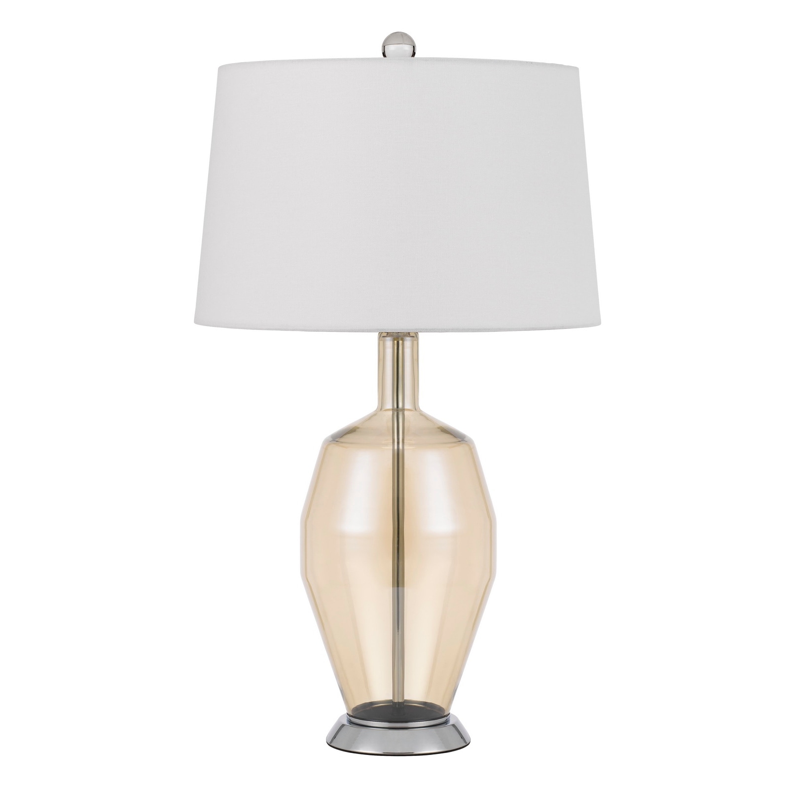Carpiano glass table lamp with hardback taper drum shade - One Size - Mycitystee