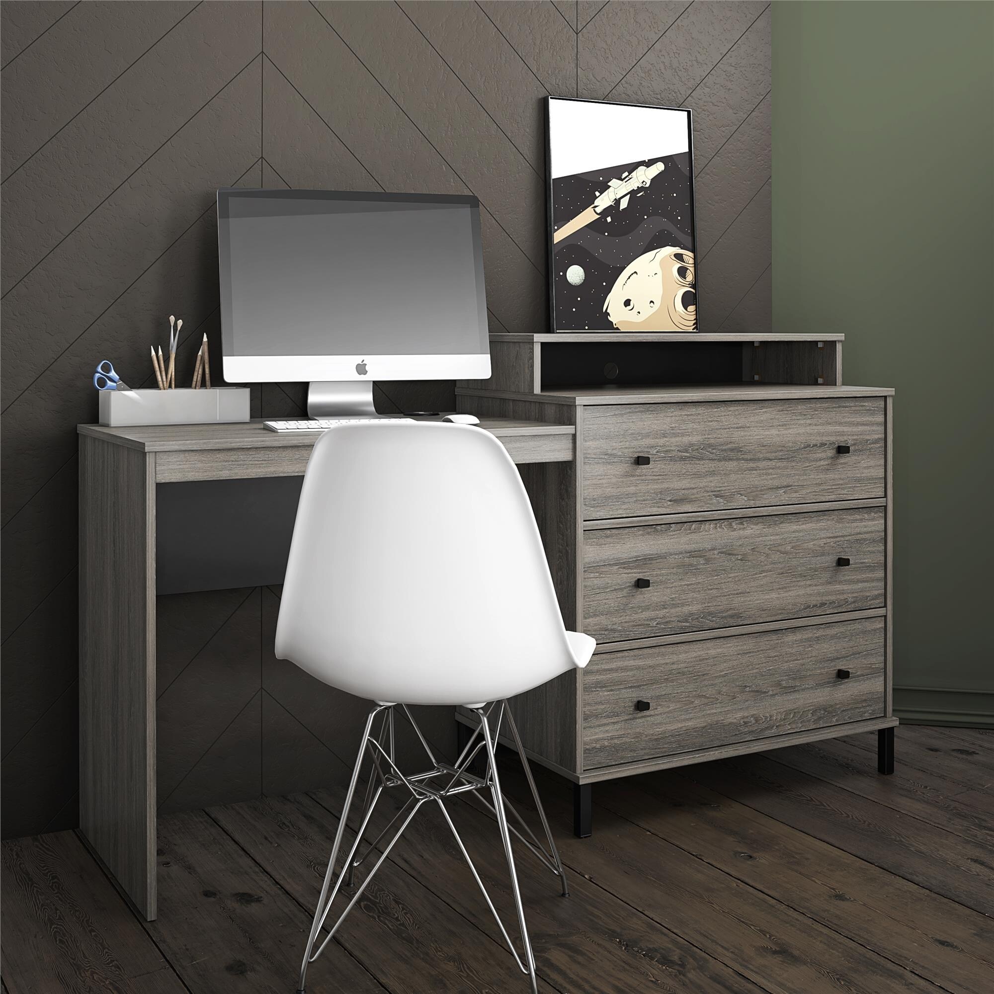 The Novogratz Kalissa Dresser / Desk Combo with Wireless Charger - - 36243179 - Mycitystee