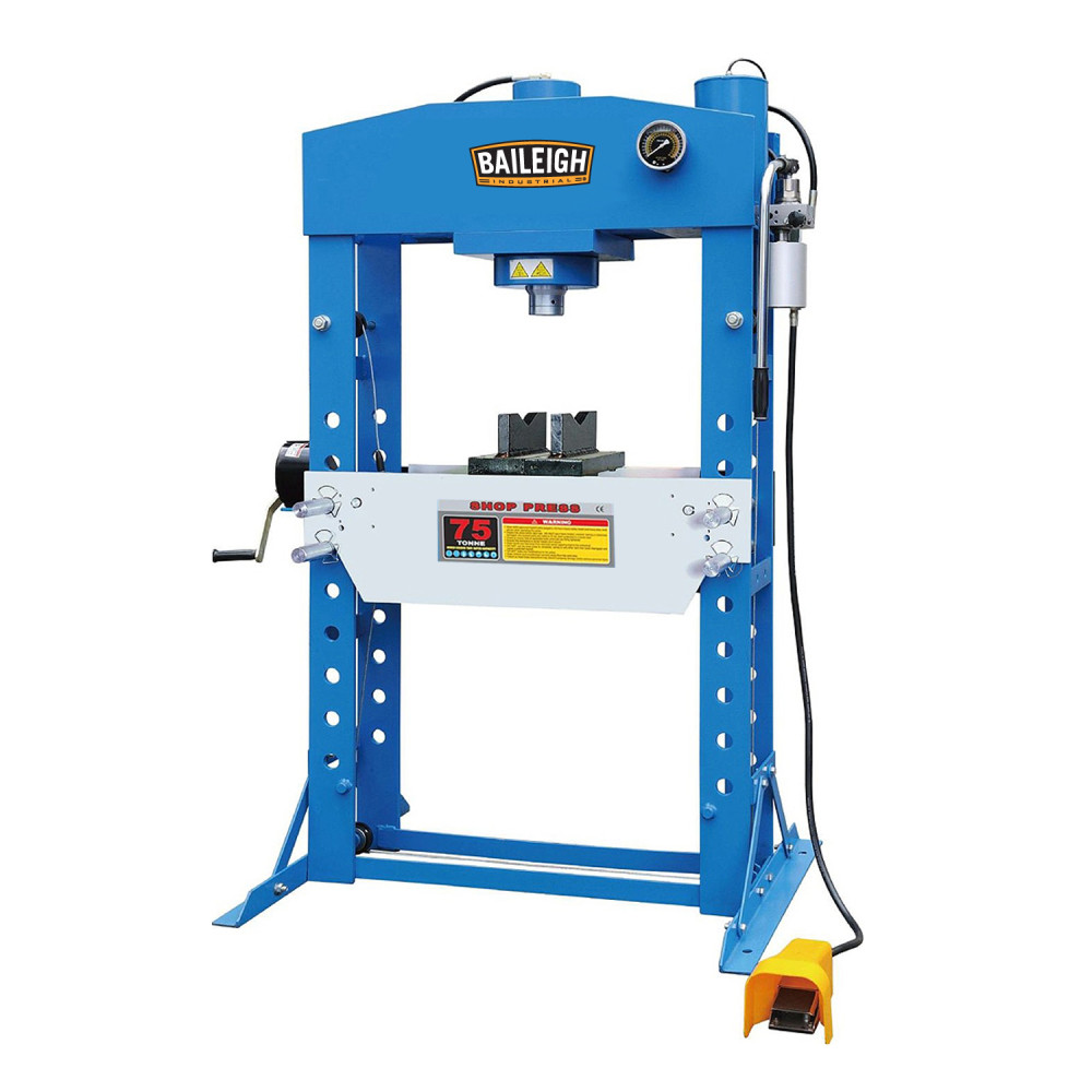 Baileigh HSP-75A H-Frame Press 75 Ton Air/Hand Operated - Mycitystee