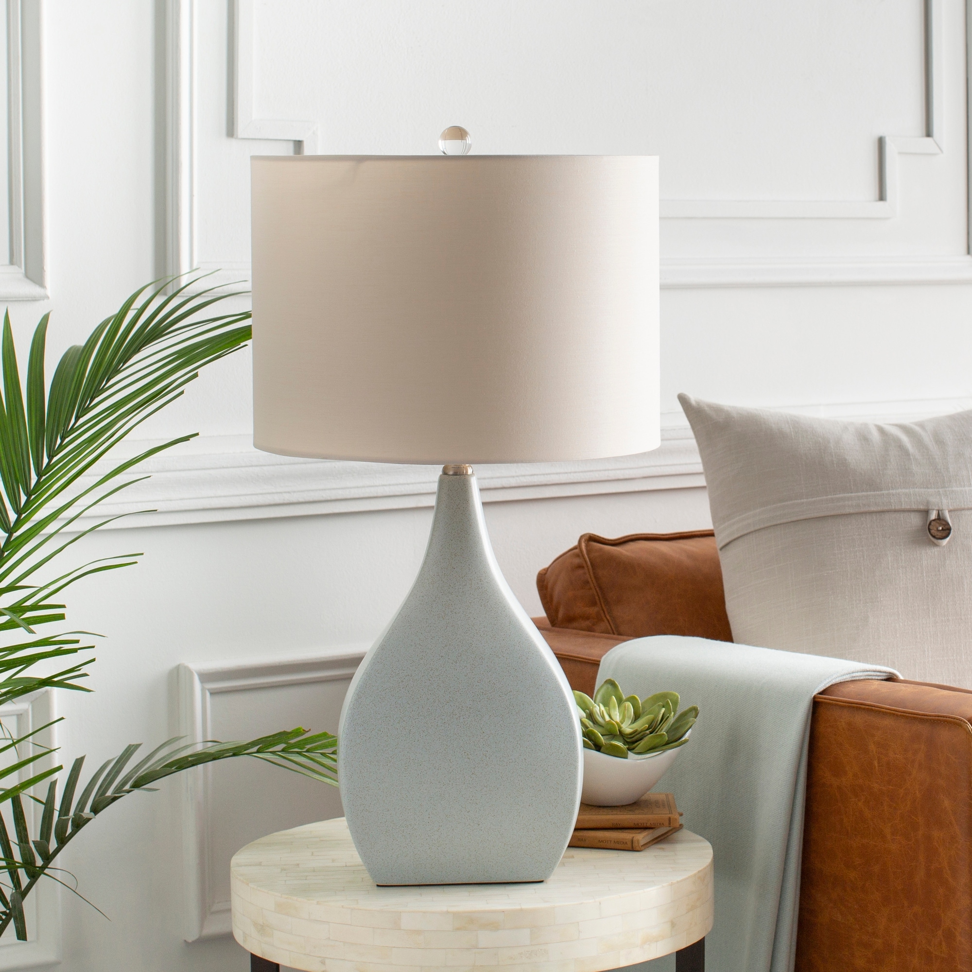 Verity 25.5 in. Gray Transitional Table Lamp - Mycitystee