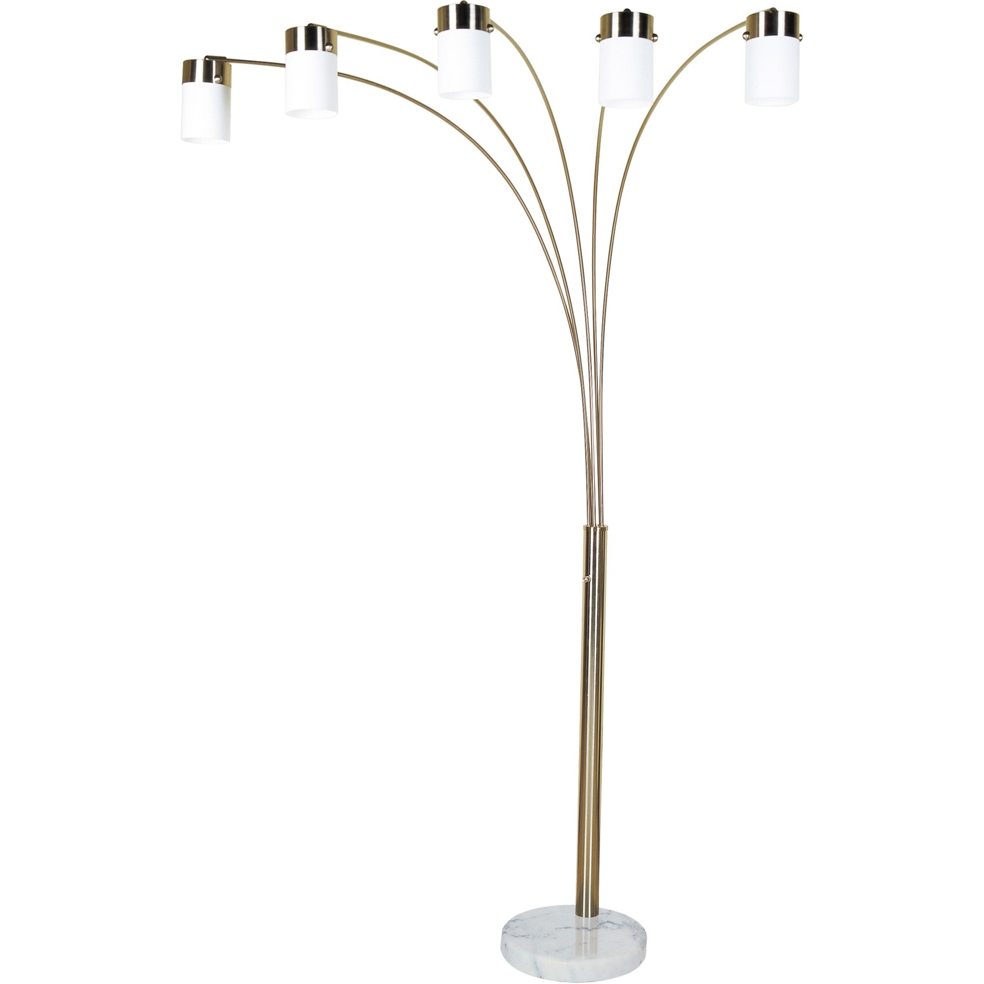 Five Light Gold Metal Floor Lamp - 1 - Mycitystee