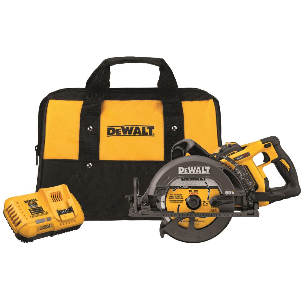 DEWALT FLEXVOLT 60V MAX* 7-1/4 Worm Drive Style Saw (9.0Ah Battery) Kit DCS577X1 from DEWALT - Mycitystee