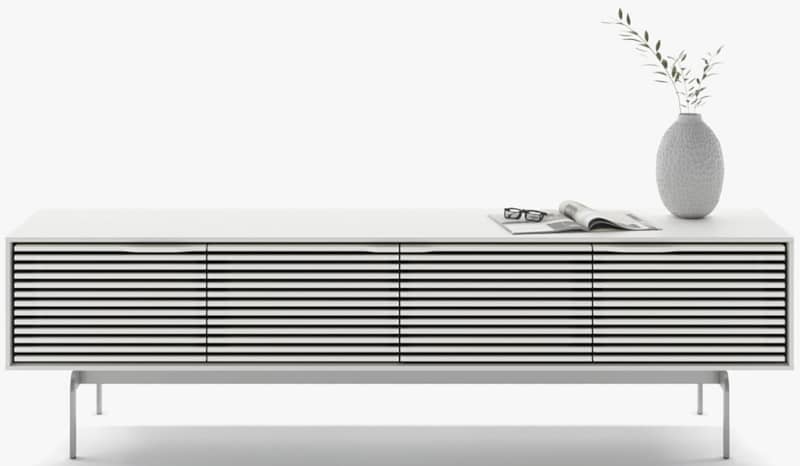 BDI Satin White Quad Console Low Cabinet - Mycitystee
