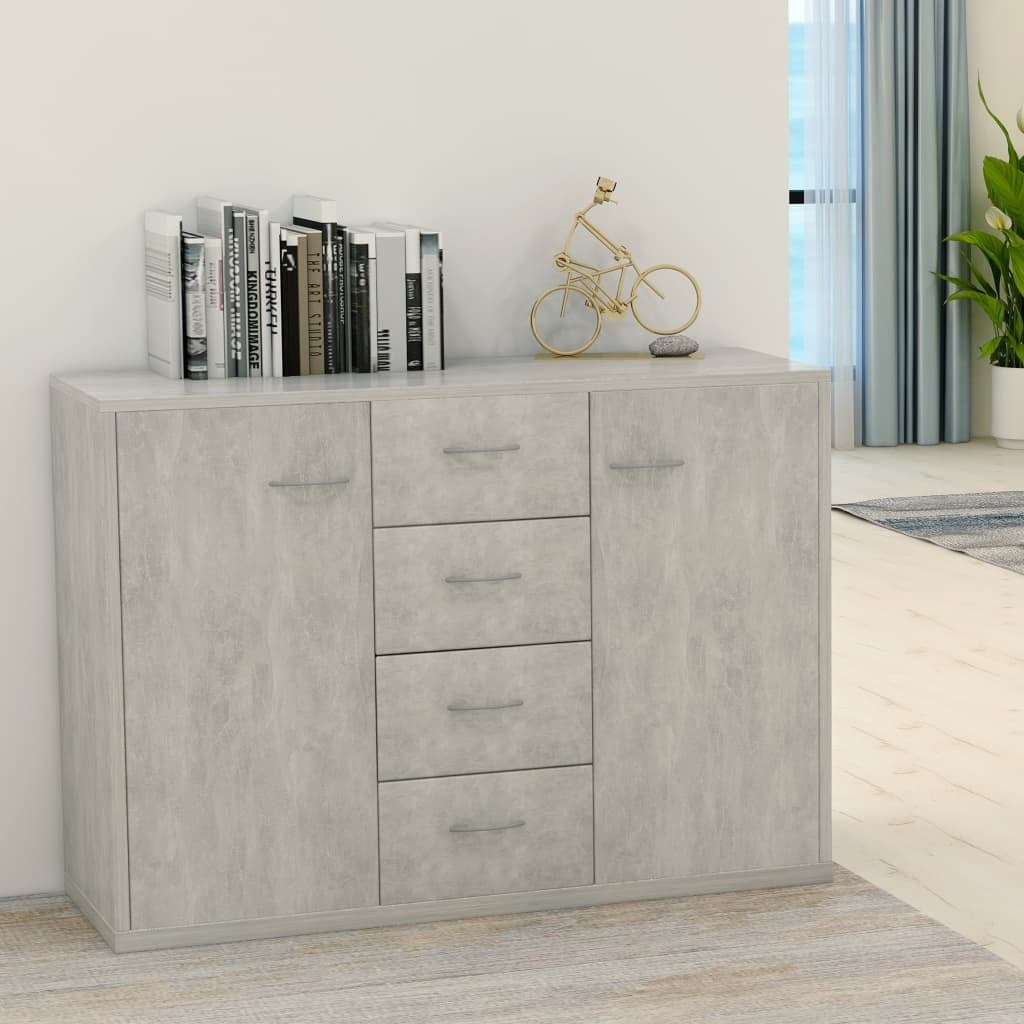 vidaXL Sideboard Concrete Gray 34.6