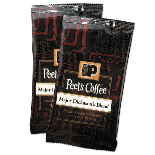 Peet's Coffee and Tea Coffee Portion Packs， Major Dickason's Blend， 2.5 oz Frack Pack， 18/Box (504916) - Mycitystee