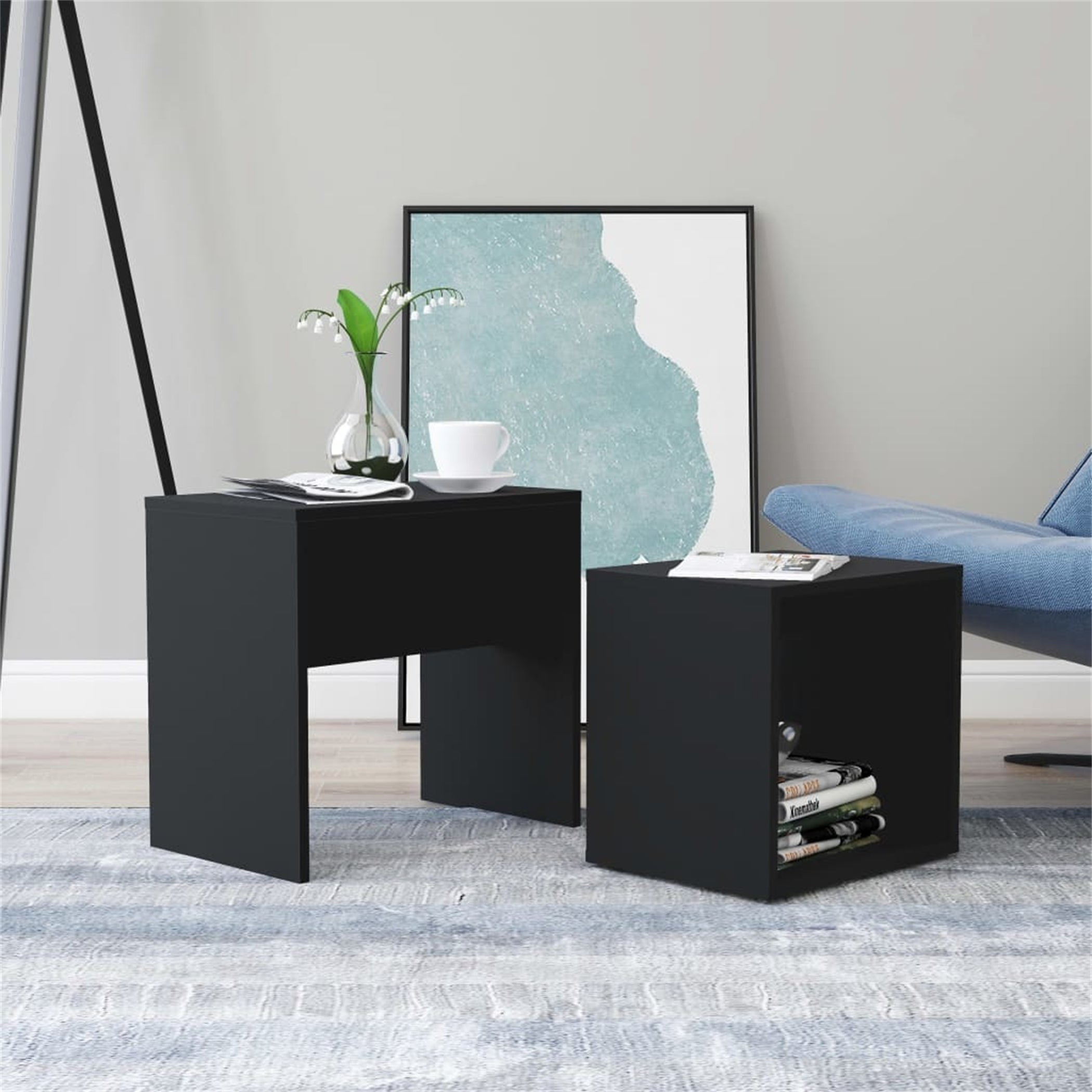 Coffee Table End Table Set Sofa Side Table Bedside Table Chipboard - Mycitystee