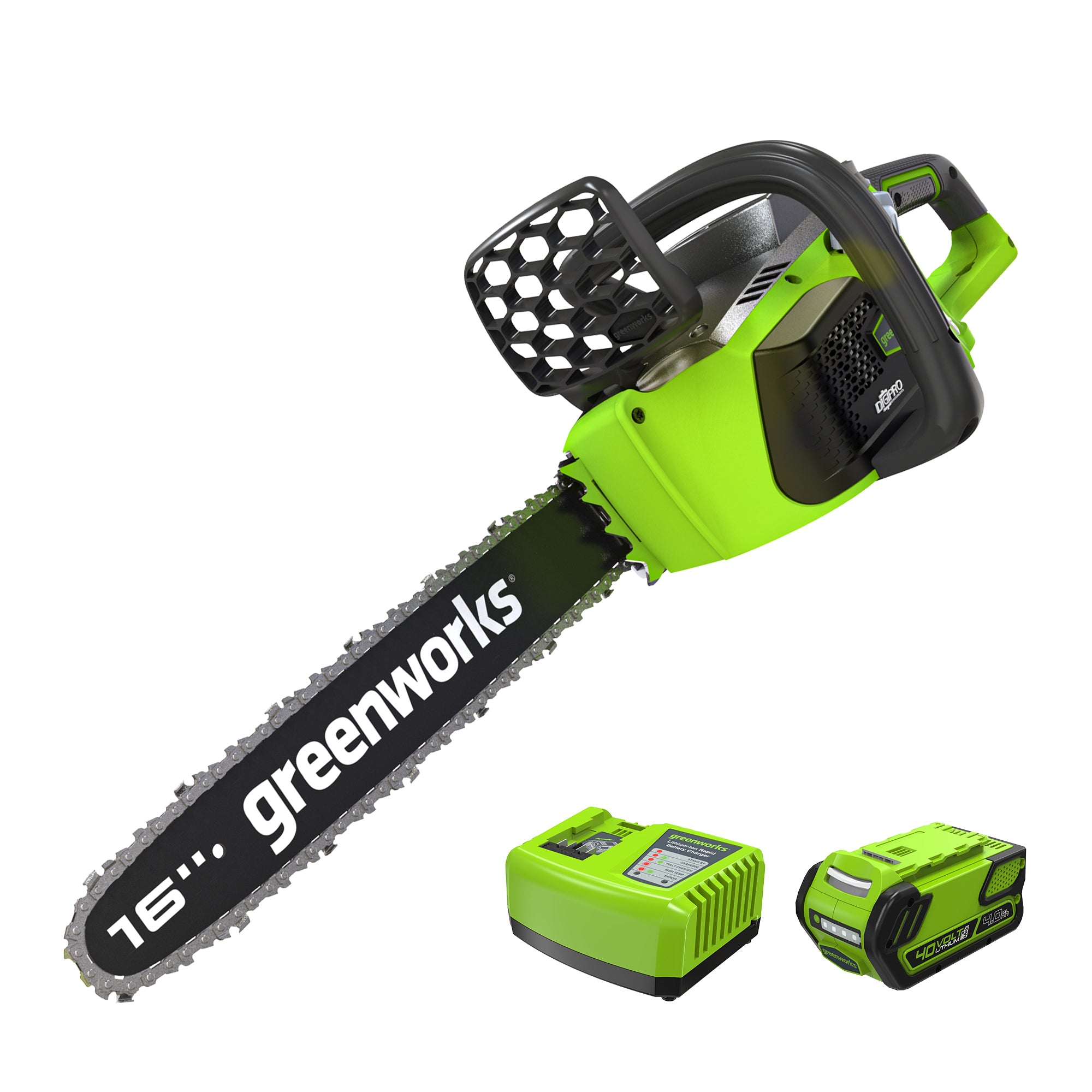 40V 16-Inch Chainsaw  4.0 Ah Battery | Greenworks Tools - Mycitystee
