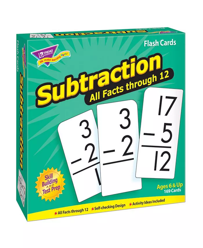 Trend Enterprises Subtraction 0-12 All Facts 169 Flash Cards， 6