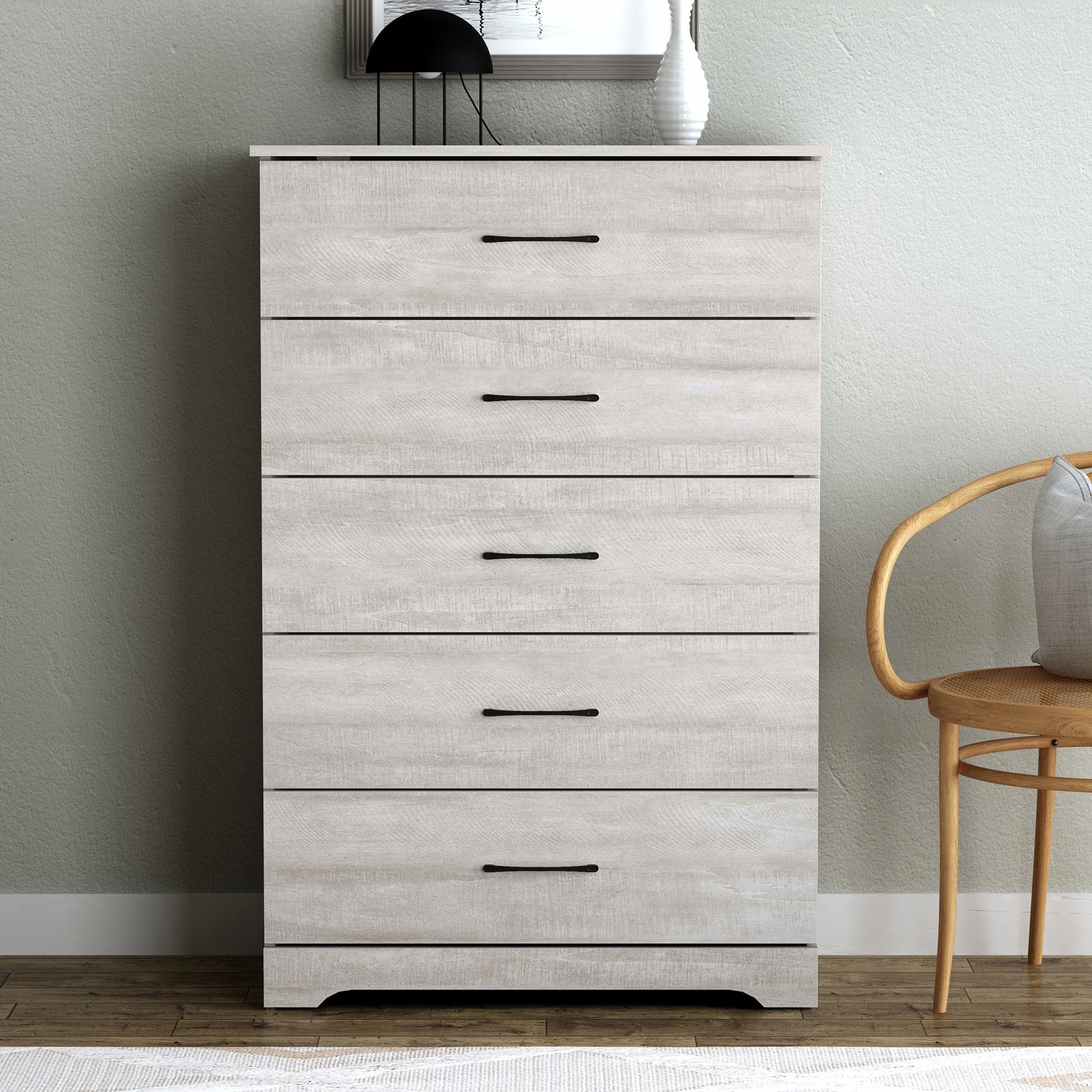 Darsh 5-Drawer Chest of Drawers with Ultra Fast Assembly (47.2 in. × 15.7 in. × 31.5 in.) - - 36758301 - Mycitystee