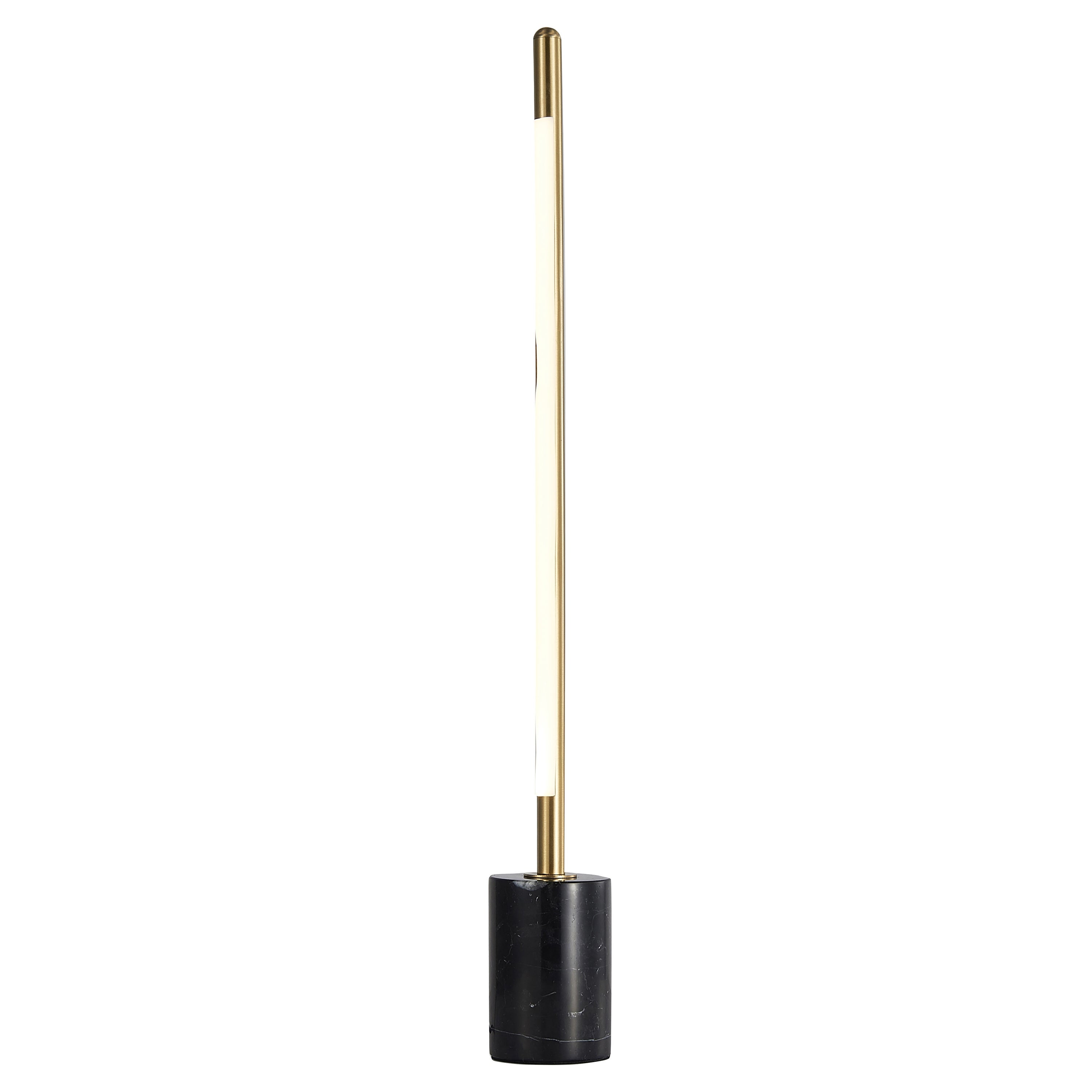 Brass LED Table Lamp With Black Marble Base - Mycitystee