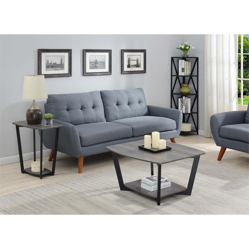Graystone Square Coffee Table in Driftwood Gray Wood Finish - Mycitystee