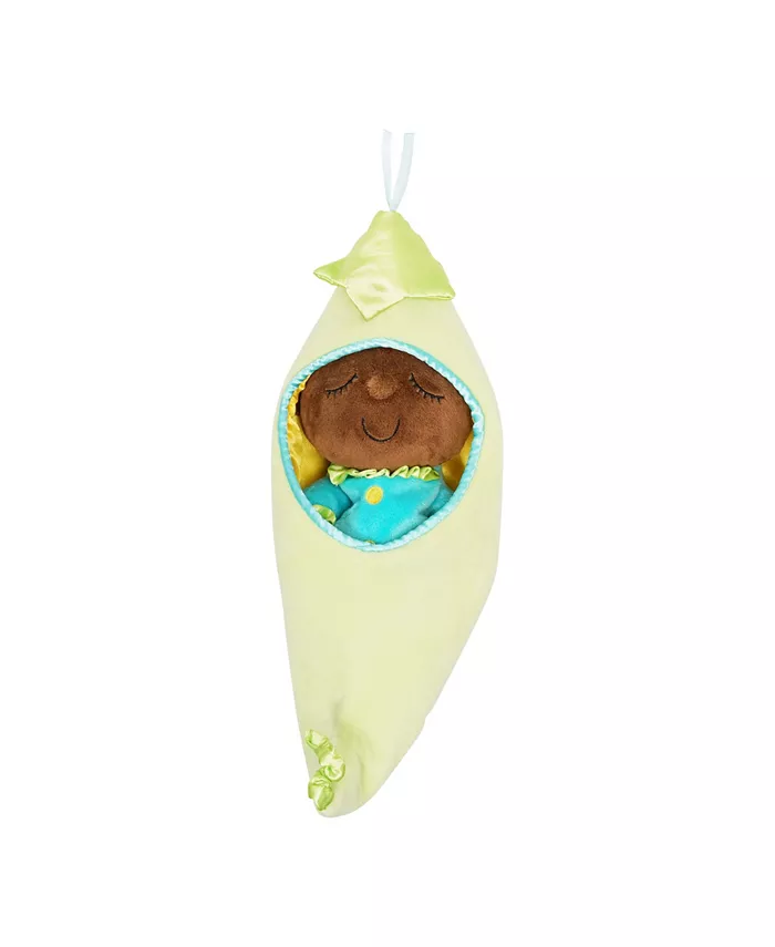 Manhattan Toy Company Snuggle Pod Sweet Pea Brown First Baby Doll with Cozy Sleep Sack - Mycitystee