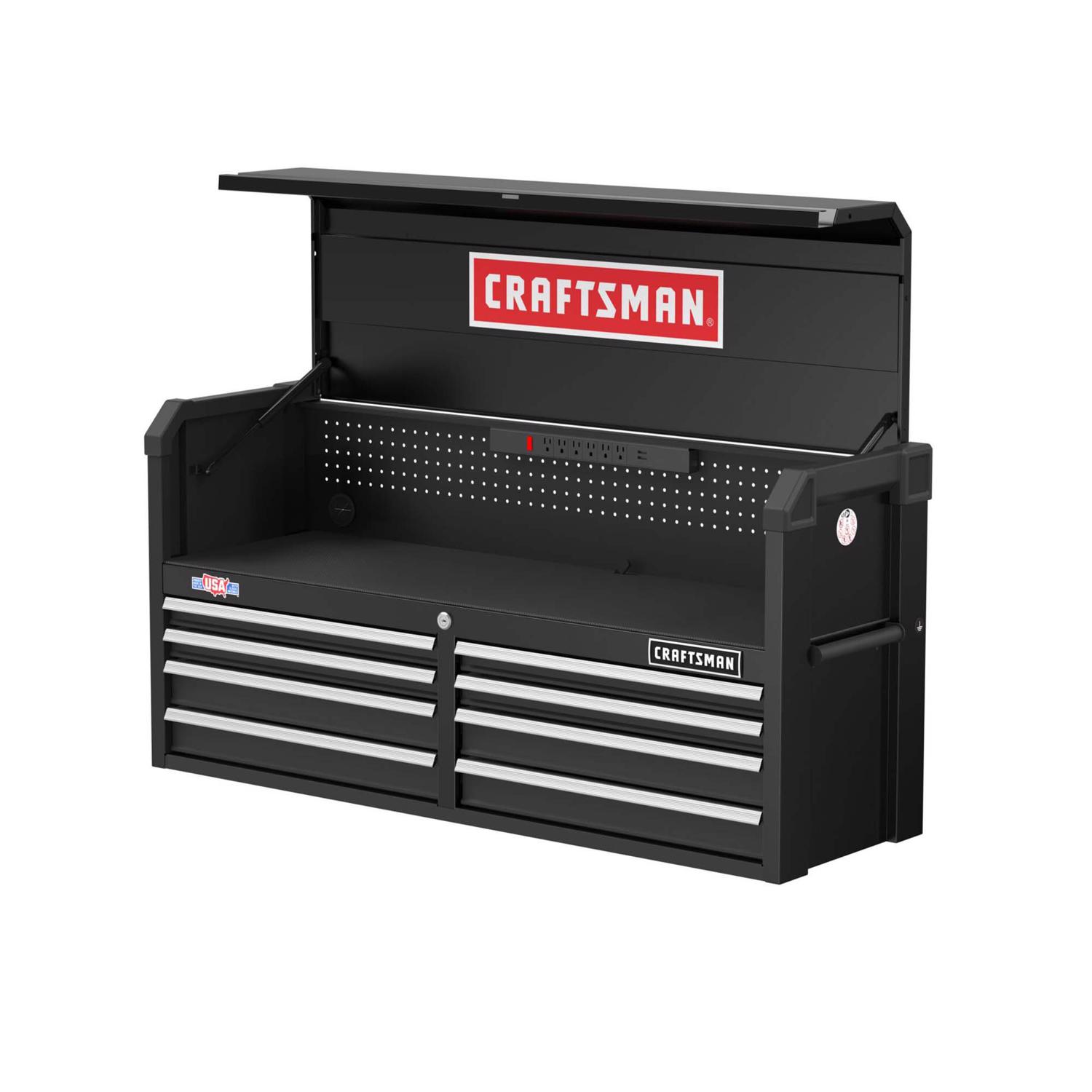 Craftsman S2000 52 in. 8 drawer Steel Tool Chest 24.7 in. H X 16 in. D - Mycitystee