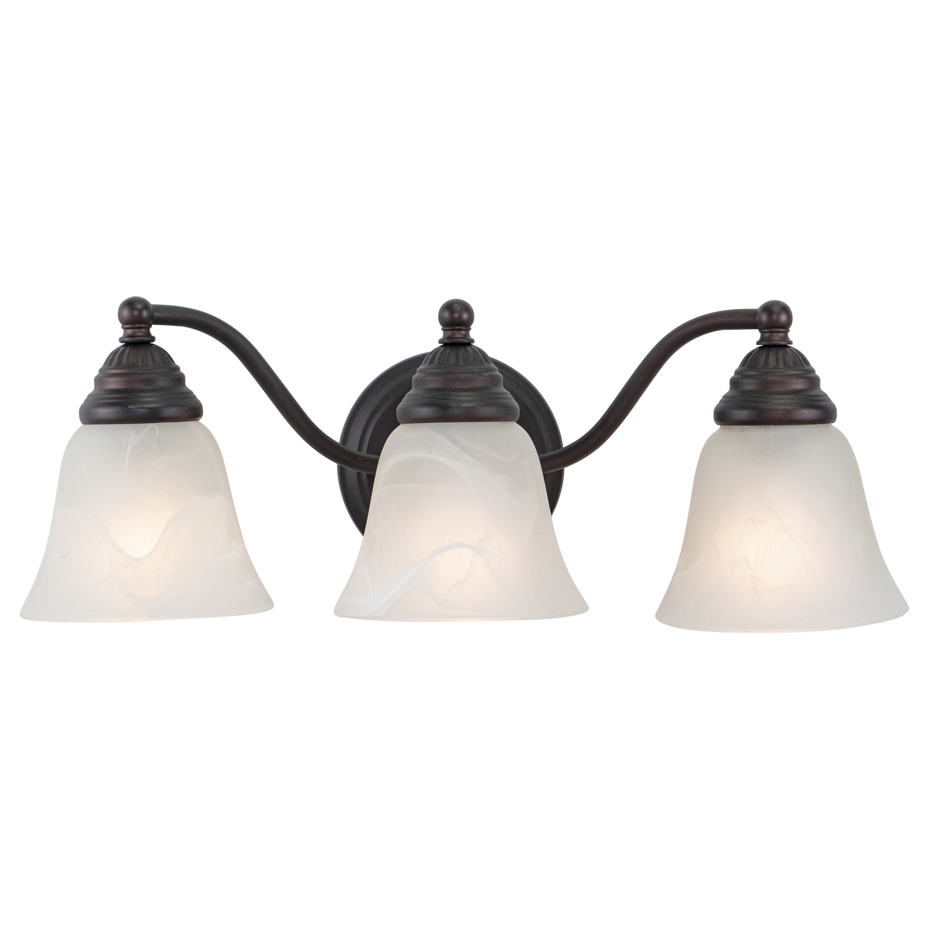 Standford 3 Light Bronze Bathroom Vanity Fixture - 19-in W x 7-in H x 7-in D - Mycitystee