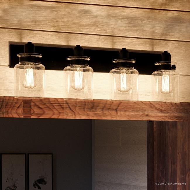 Luxury Modern Farmhouse Olde Bronze Bathroom Vanity Light - 8-5/8