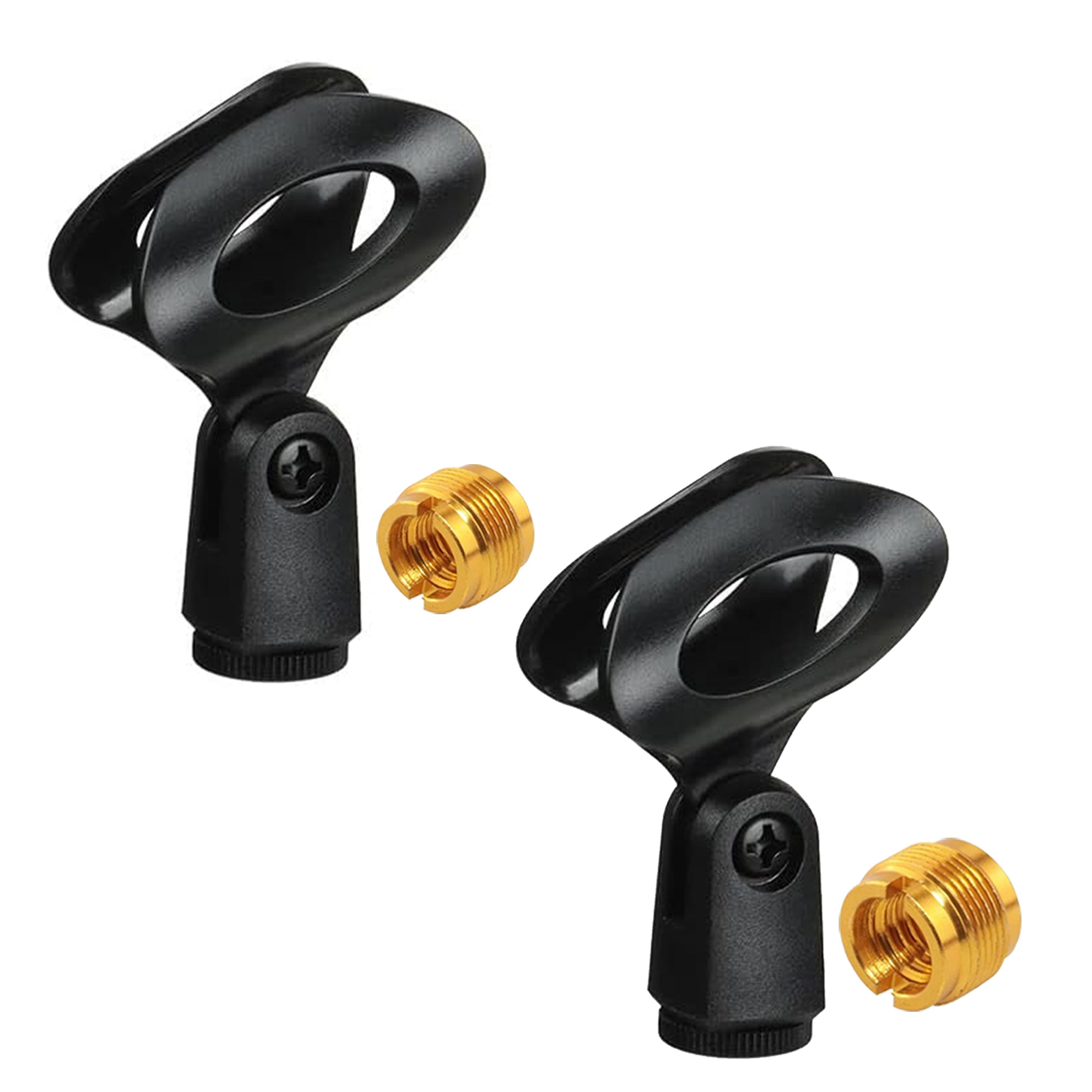 5 Core Universal Microphone Clip Holder| Durable Mic Clip with Nut Adapters 5/8