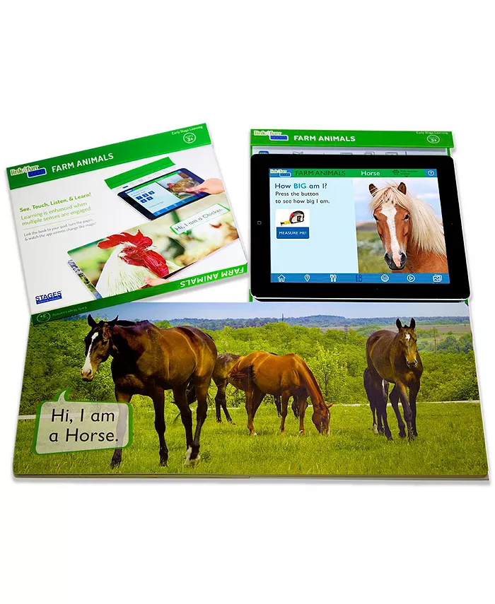 Stages Learning Materials Linf4fun Farm Animals Interactive Board Book With Free iPad App - Mycitystee