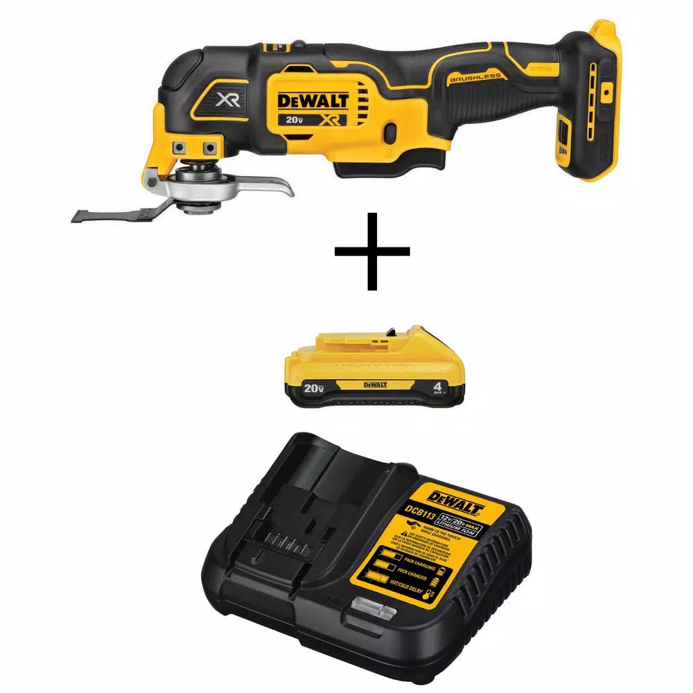 DEWALT 20-Volt MAX XR Cordless Brushless 3-Speed Oscillating Multi-Tool with (1) 20-Volt 4.0Ah Battery and Charger and#8211; XDC Depot - Mycitystee