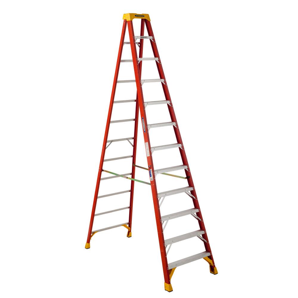 12ft Type IA Fiberglass Step Ladder 6212 - Mycitystee