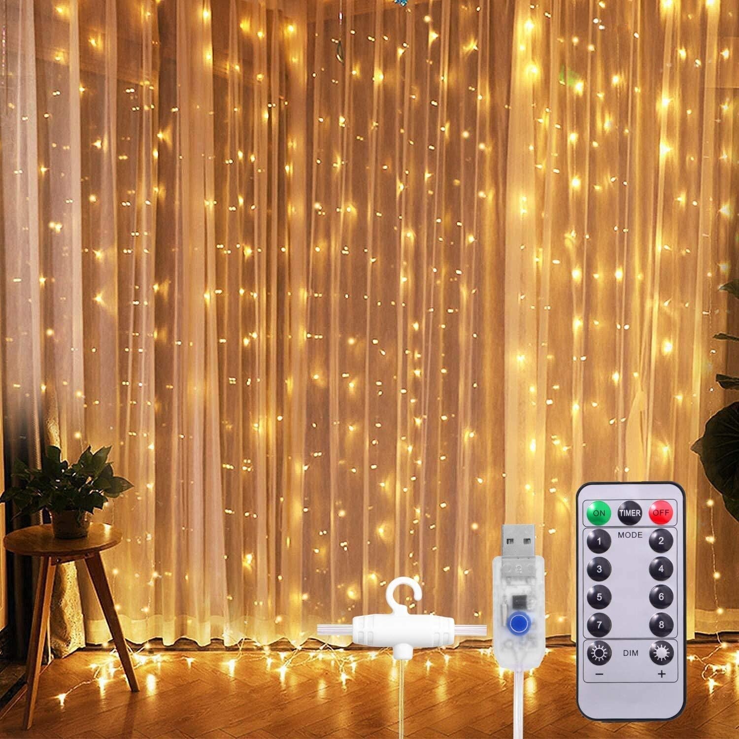 300 LED 8 Lighting Modes Fairy Lights， (Warm White) - Yellow Shopping - The Best Deals on String Lights | 39295446 - Mycitystee
