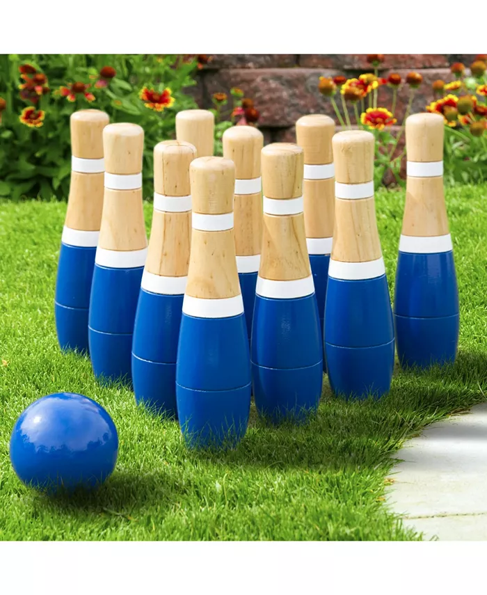 Trademark Global Hey Play 8 Inch Wooden Lawn Bowling Set - Mycitystee