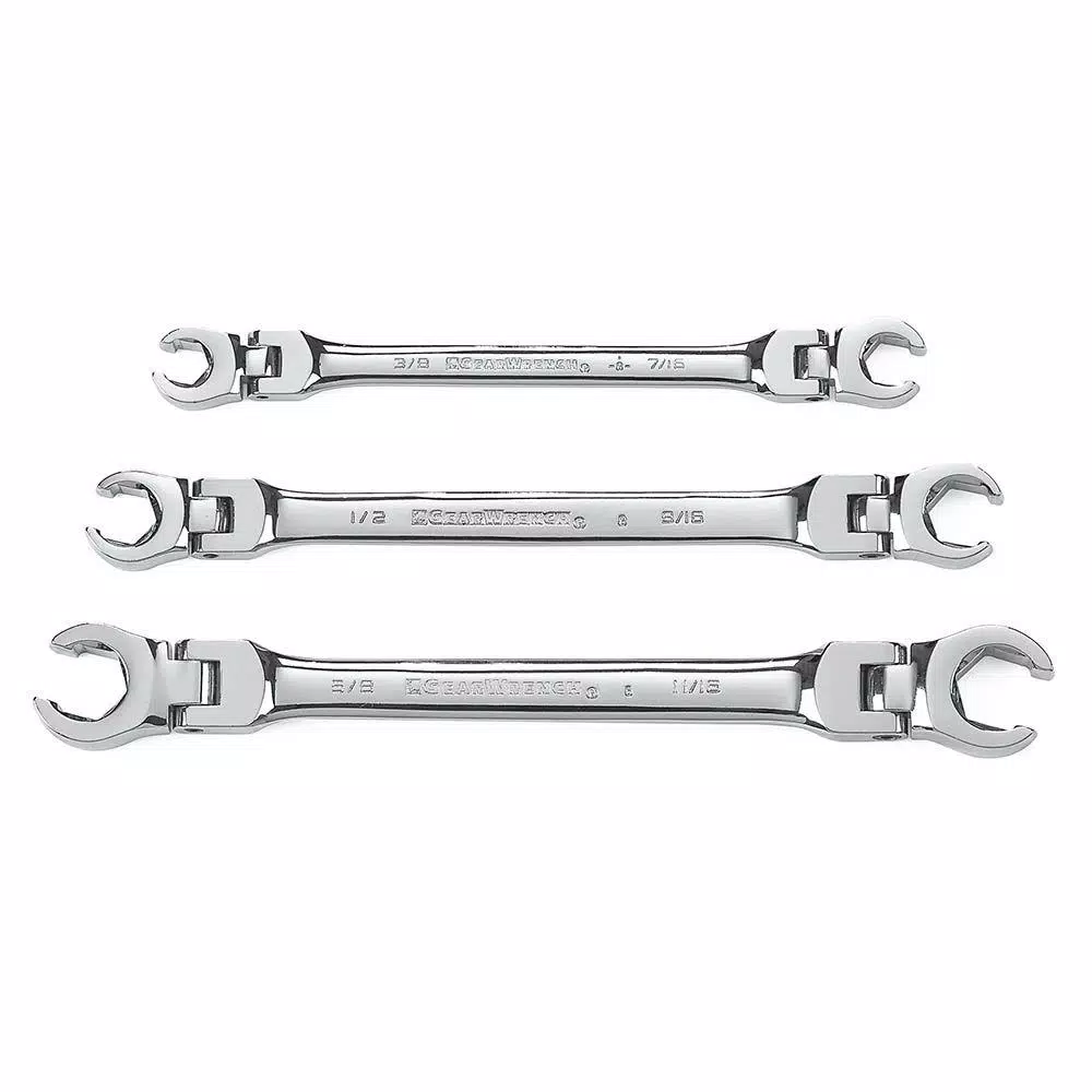 GEARWRENCH SAE Flex Flare Nut Wrench Set (3-Piece) and#8211; XDC Depot - Mycitystee