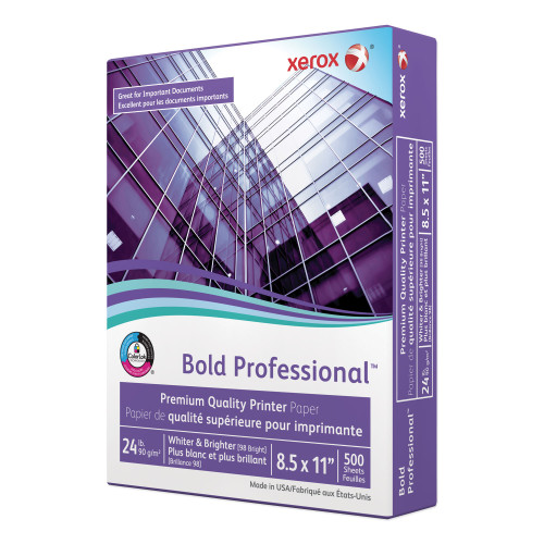 Xerox Bold Professional Quality Paper， 98 Bright， 24lb， 8.5 x 11， White， 500/Ream (3R13038) - Mycitystee