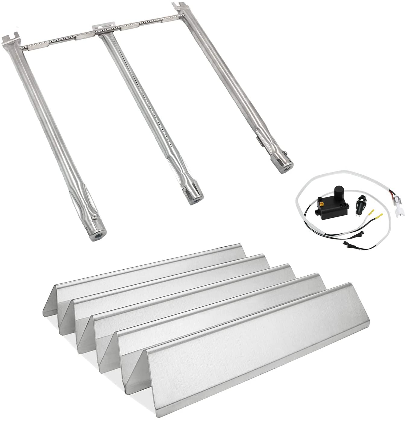 69787 Burner + 7636 Flavor Bars + 7642 Igniter, Weber Spirit 300 Front Knobs Series Replacement Parts Kit - Mycitystee