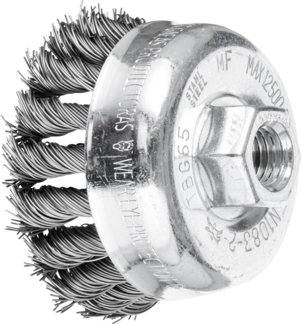 2-3/4 Knot Wire Cup Brush.020 CS Wire， 5/8-11 Thread (ext.) - Mycitystee