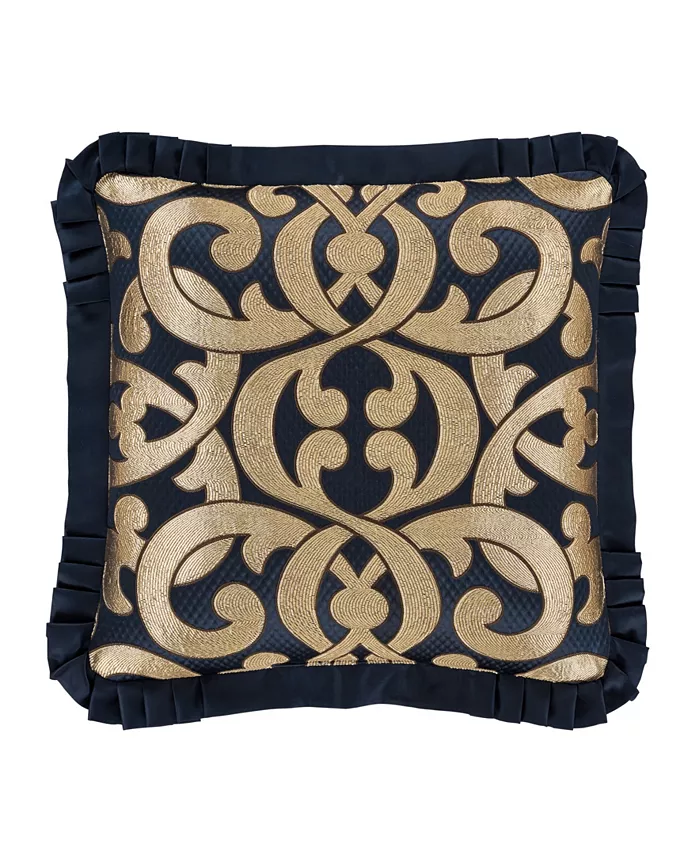 J Queen New York Biagio Square Embellished Decorative Throw Pillow， 20