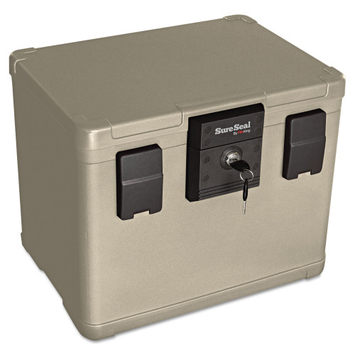 SureSeal Fire and Waterproof Chest， 0.6 cu ft， 16w x 12.5d x 13h， Taupe (SS106) - Mycitystee