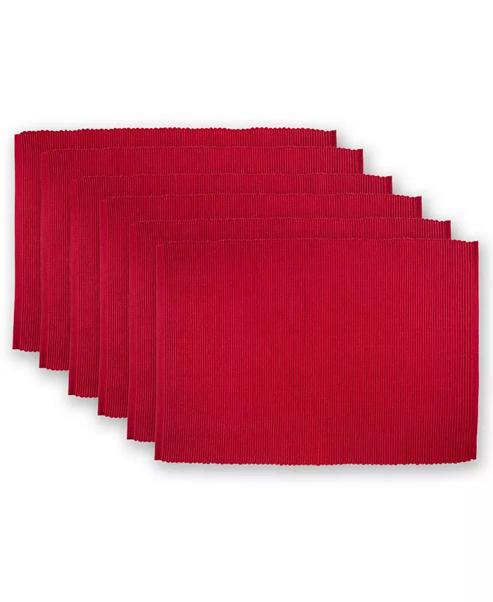 Design Imports Cardinal Ribbed Placemat， Set of 6 - Mycitystee