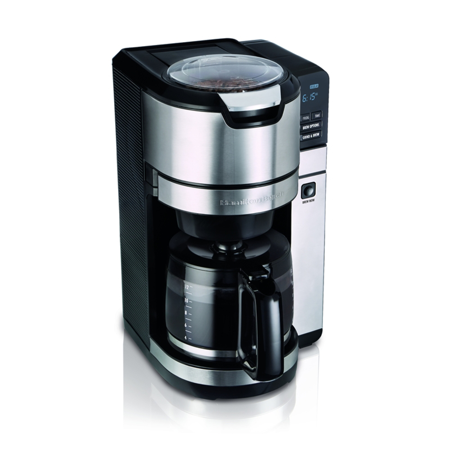 Hamilton Beach 12 cups Black/Silver Grind and Brew Coffee Maker - Mycitystee