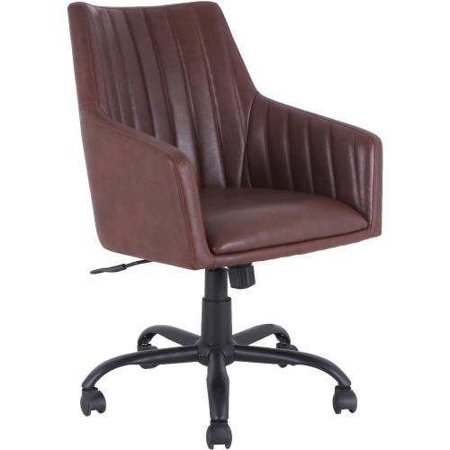 Lorell Leather Back Stitch Chair (68573) - Mycitystee