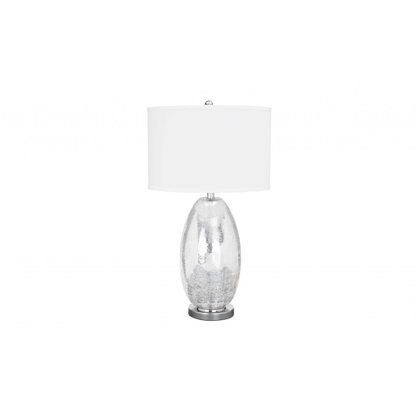 Set of 2 Silver Crackled Glass Table Lamp - Mycitystee