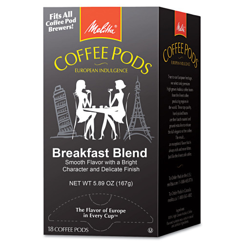 Melitta One:One Coffee Pods， Breakfast Blend， 18 Pods/Box (75421) - Mycitystee