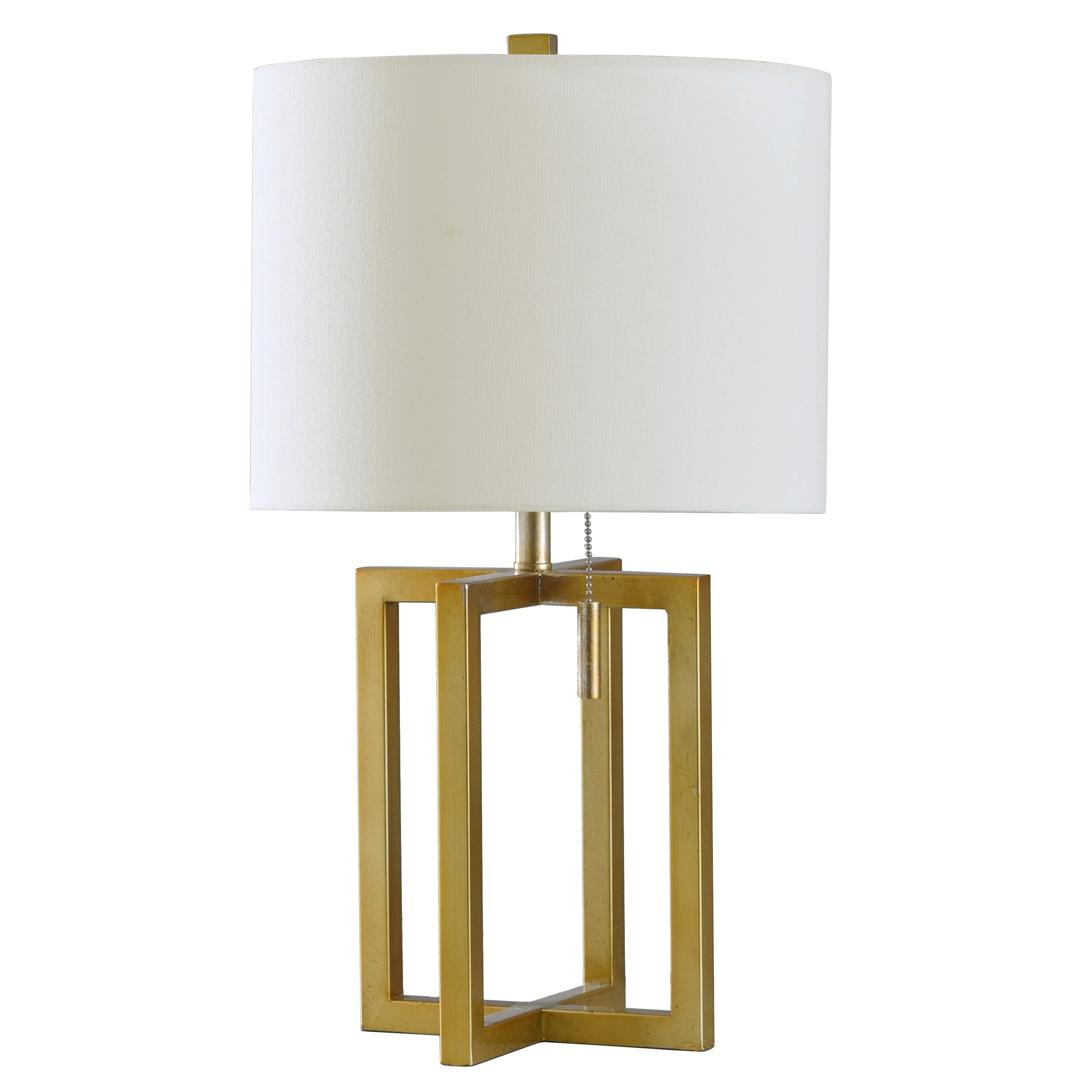 StyleCraft Marilou Solid Gold Table Lamp - Brussels Off White Shade - Mycitystee