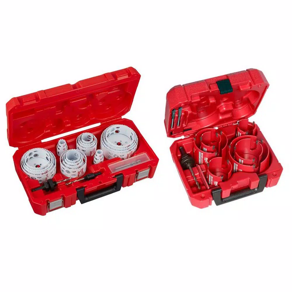 Milwaukee Hole Dozer General Purpose Bi-Metal Hole Saw Set with BIG HAWG Carbide Hole Saw Kit (38-Piece) and#8211; XDC Depot - Mycitystee