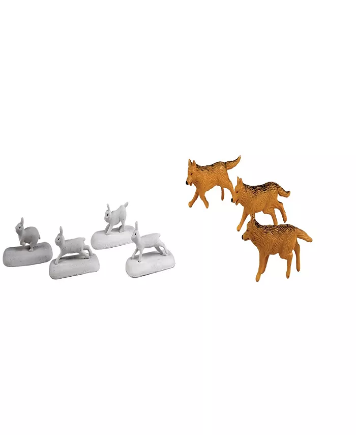 Lionel the Polar Express Wolves Rabbits Figure Pack， Set of 7 - Mycitystee