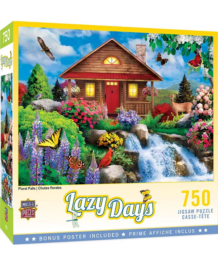 MasterPieces Puzzles Lazy Days - Floral Falls 750 Piece Puzzle By Alan Giana - Mycitystee