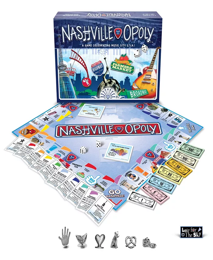 Late for the Sky Nashville-Opoly Board Game - Mycitystee