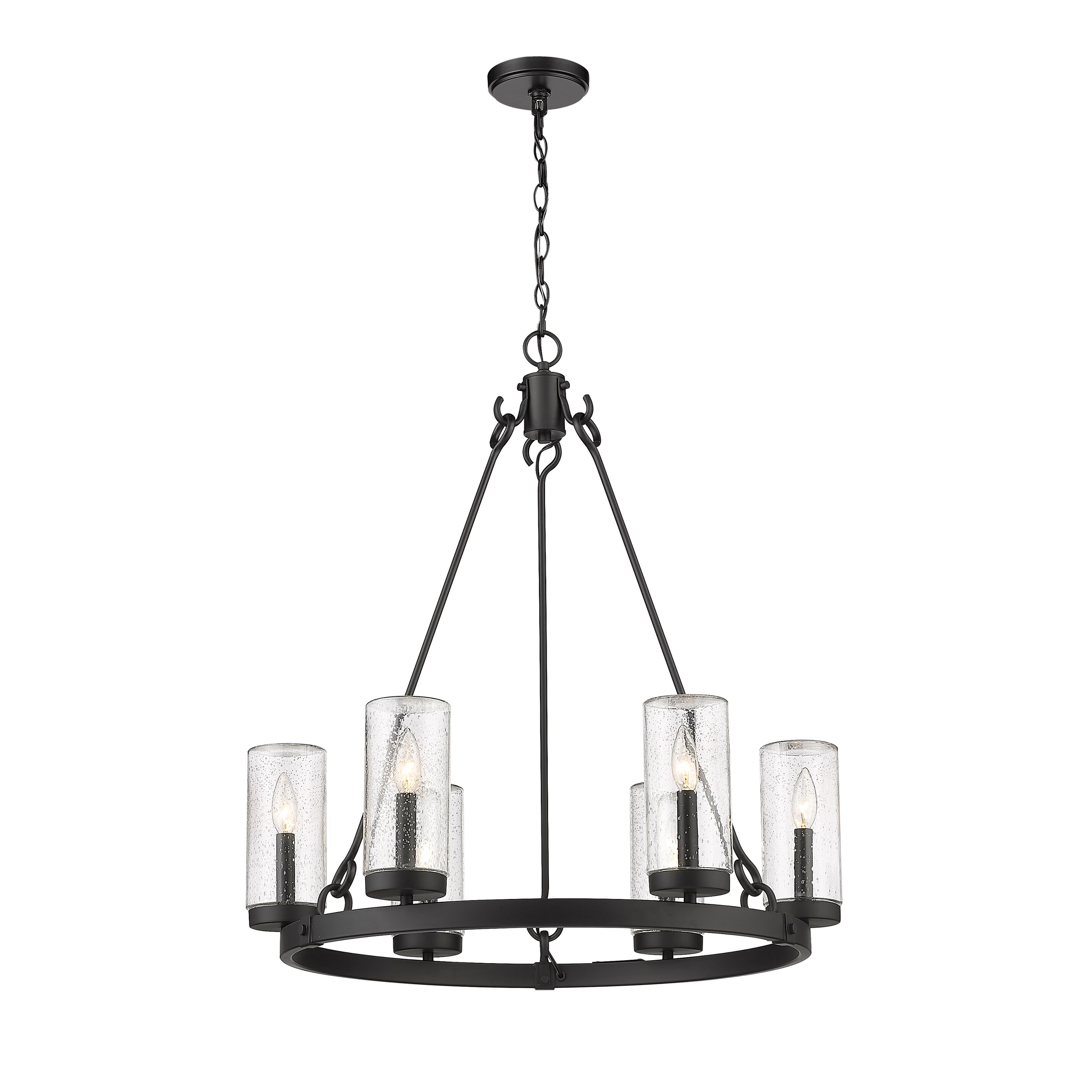 Marlow 6 Light Outdoor Pendant - Matte Black - Mycitystee