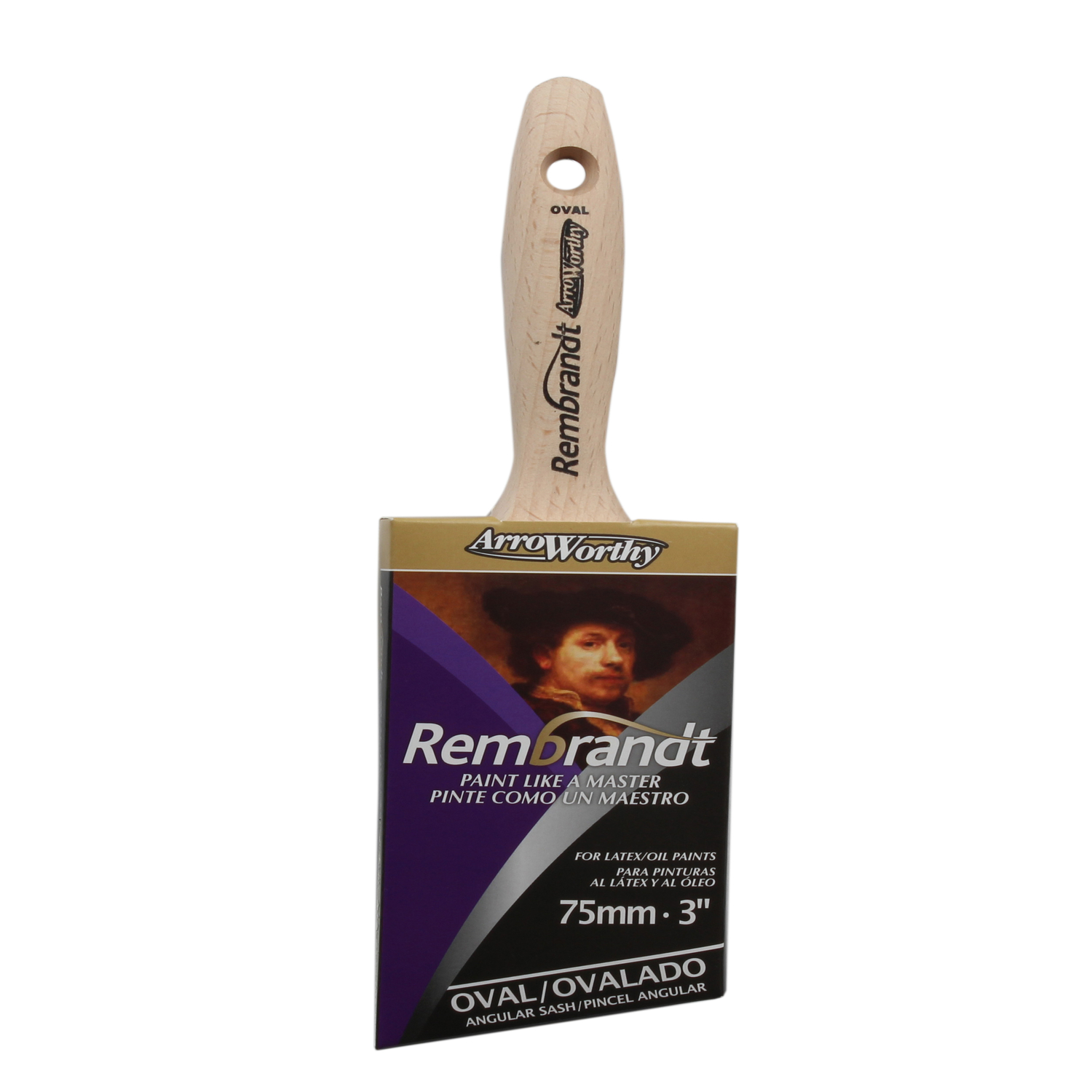 ArroWorthy Rembrandt 3 in. Semi-Oval Paint Brush - Mycitystee