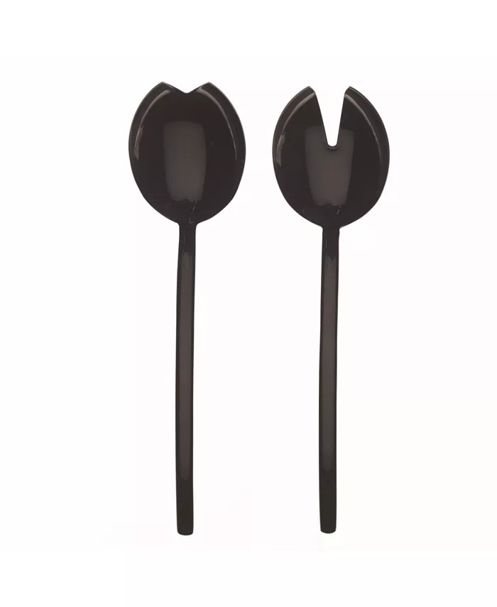 Mepra Due Oro Nero Salad Servers Set， 2 Piece - Mycitystee